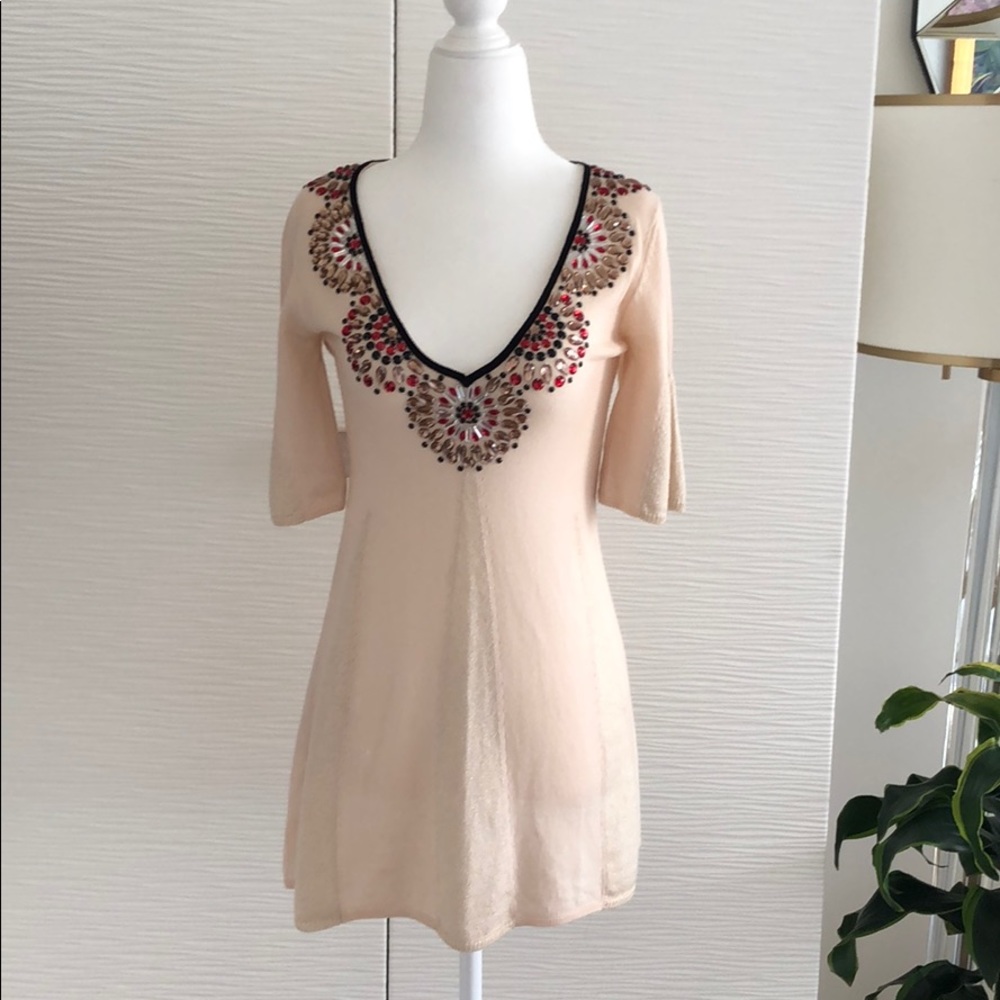 Nanette Lepore Embellished Sweater Tunic